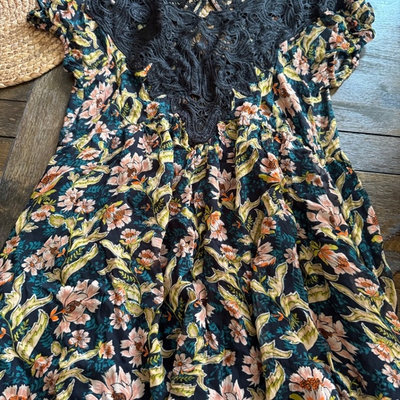 Free People Margot Black Lace Babydoll Dress XS - Picture 4 of 5